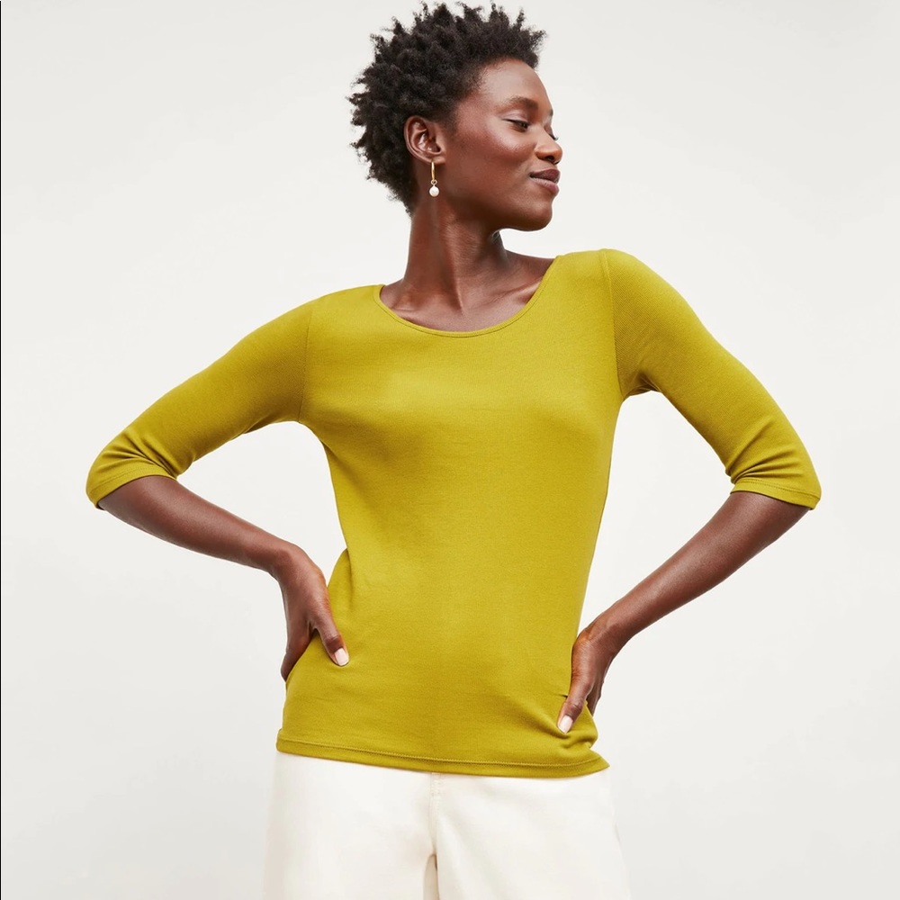 Bundle of 3 M.M. LaFleur Soyoung and Marcia T-Shirts Ribbed Pima Cotton